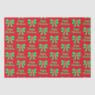 Papel De Seda Cachorro de Natal Francês e Arco Vermelho Verde