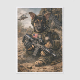Papel De Seda Cachorro do Exército