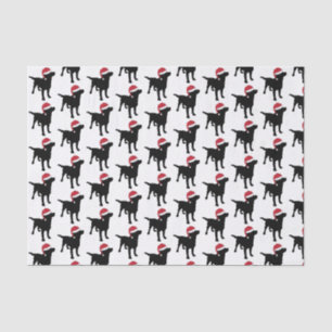 Papel De Seda Cachorro Negro De Natal Labrador No Papai Noel