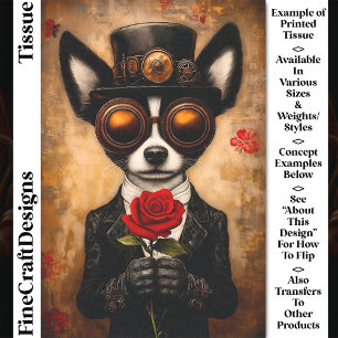 Papel De Seda Cachorro Papillon Fofo, Óculos de Natação, Rosa Ve