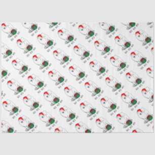 Papel De Seda Cachorro Samoyed Dog Fachado de Natal