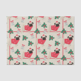 Papel De Seda Cachorro Vestindo Suor e Chapéu Natal