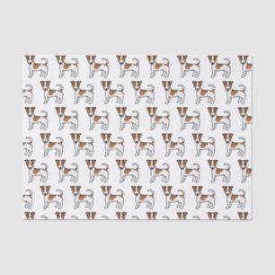 Papel De Seda Cachorros Casaco Brancos e Suaves Jack Russell Ter