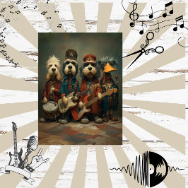 Papel De Seda Cachorros de Banda Whimsical Rock Duck