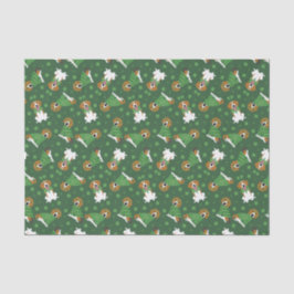 Papel De Seda Cachorros de Beagle de Dia de São Patrício Feliz