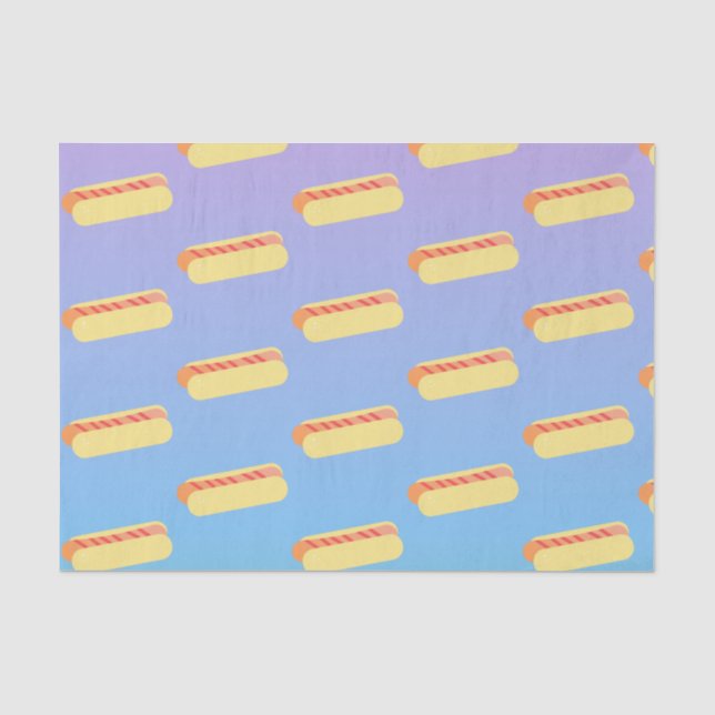 Papel De Seda Cachorros-quentes Ombre Pastel (Frente )