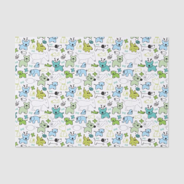 Papel De Seda caçoa o teste padrão animal do fundo (Frente )