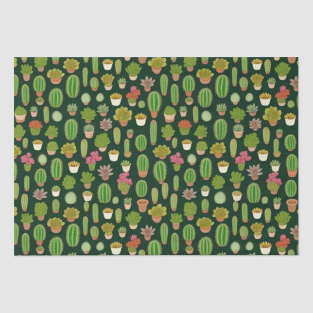 Papel De Seda Cactos e Succulent Wonderland (Frente )