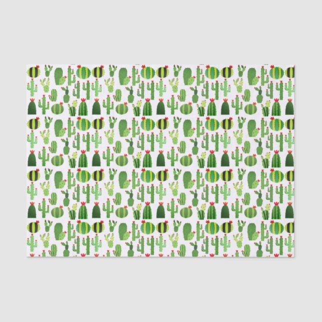 Papel De Seda Cactos em Branco (Frente )