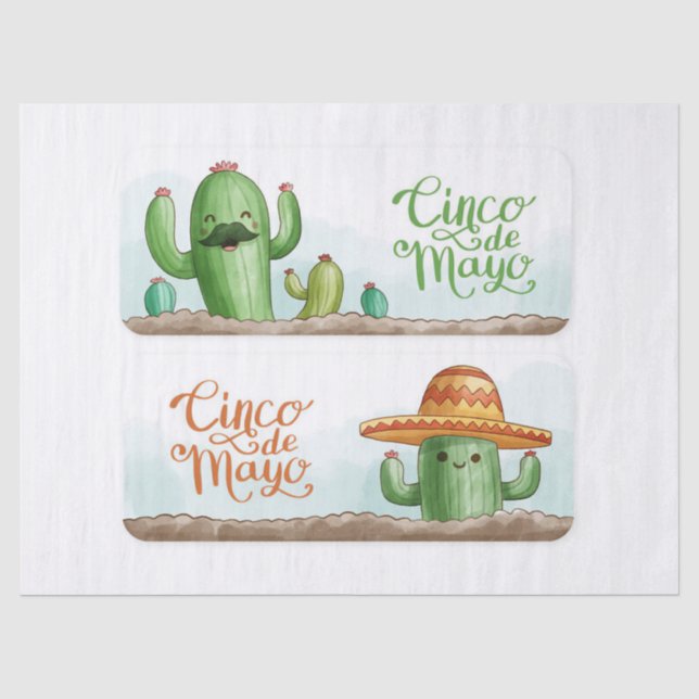 Papel De Seda Cactus Mayo (Frente )