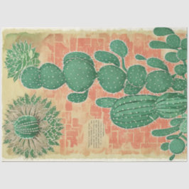 Papel De Seda Cactus Plant Ephemera Colllage Art n.o 4