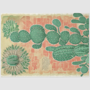 Papel De Seda Cactus Plant Ephemera Colllage Art n.o 4