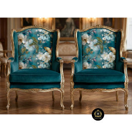 Papel De Seda Cadeira Floral Vintage Elegante Decoupage Upcycled