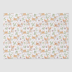 Papel De Seda Cães De Corgi De Cozedura Cúbica - Animais De Comp