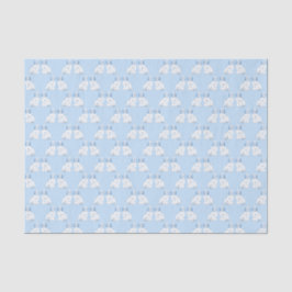 Papel De Seda Cães Espanhóis Clássicos Azul e Branco Staffordshi