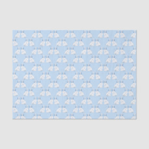 Papel De Seda Cães Espanhóis Clássicos Azul e Branco Staffordshi