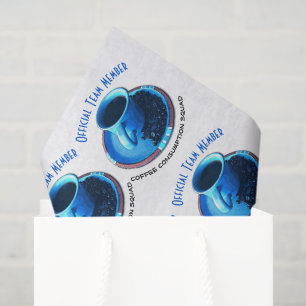 Papel De Seda Café abre Blue Cup e Saucer Repetem padrões