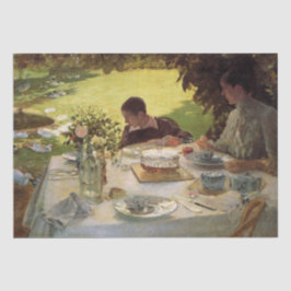 Papel De Seda Café da manhã no Jardim