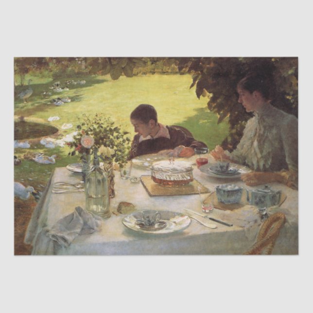 Papel De Seda Café da manhã no Jardim (Frente )