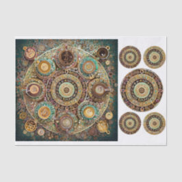 Papel De Seda Café é Amor, Mandala de Arte Java
