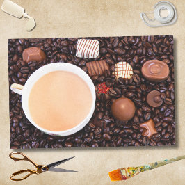 Papel De Seda Café e Chocolate Close Up