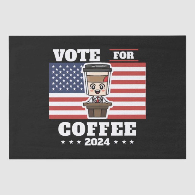 Papel De Seda Café para presidente, vote no café (Frente )