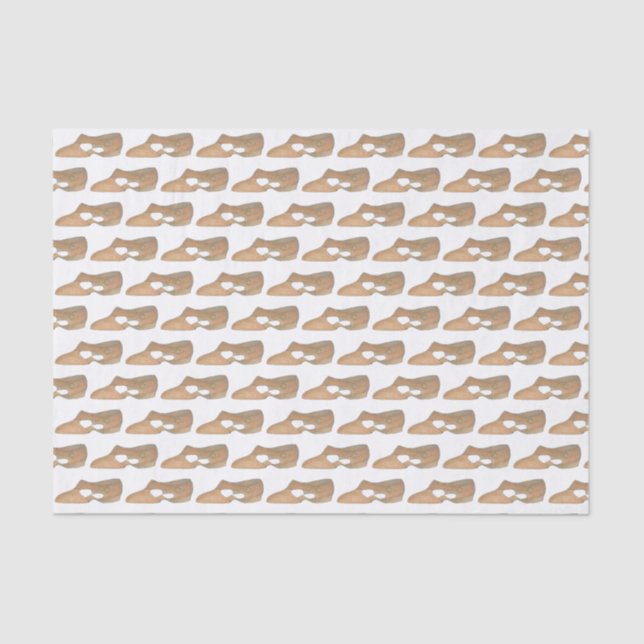 Papel De Seda Calçado de professor de dança moderna lírica Tan (Frente )