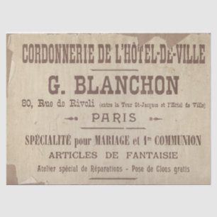 Papel De Seda Calçados de Paris para a Tipografia Francesa Torn