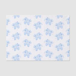 Papel De Seda Calçados de ponteiro de aniversário de Balé azul