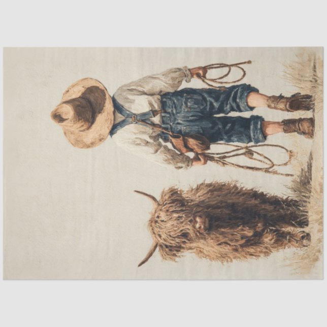 Papel De Seda Calfe Terrestre do Menino Secundário (Frente )