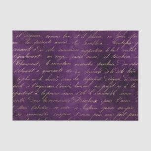 Papel De Seda Caligrafia de Grunge Roxo e Dourado