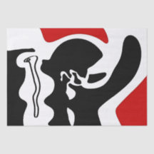 Câmara de Deslocamento: Abstrato preto, branco e v