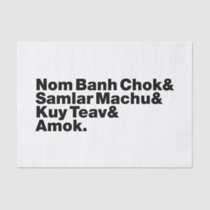 Papel De Seda Cambojano / Comida Khmer Street