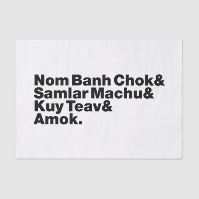 Papel De Seda Cambojano / Comida Khmer Street (Frente )