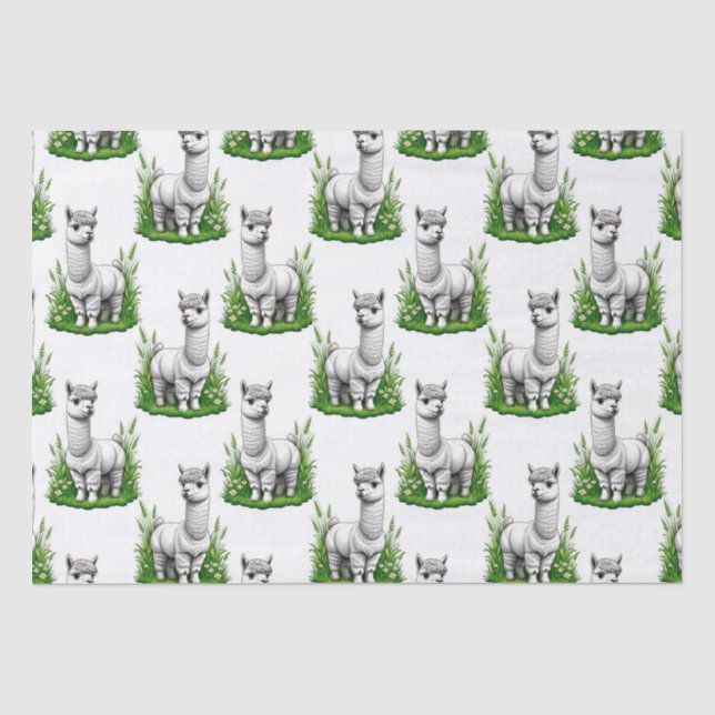 Papel De Seda Camel llama Alpaca Pattern Design (Frente )