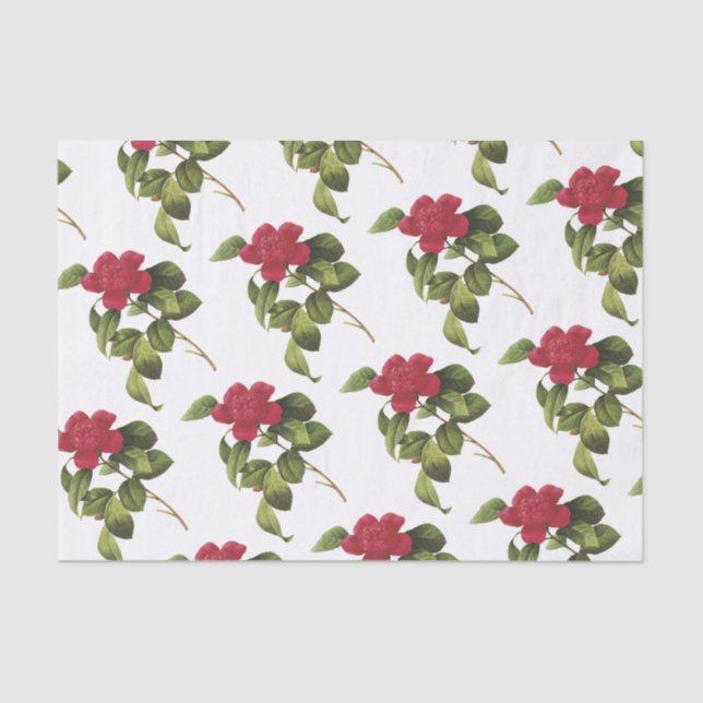 Papel De Seda Camellia Flower Pattern (Frente )