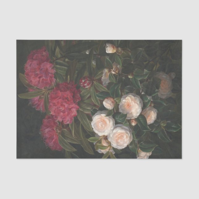 Papel De Seda Camellias E Rhododendrons, Decoupage (Frente )