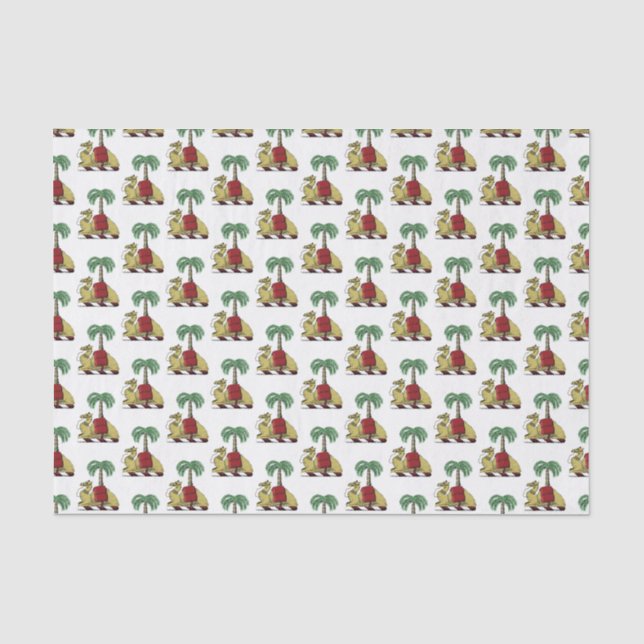 Papel De Seda Camelo Heráldico Árvore Palma Cor Brasão de Armas (Frente )