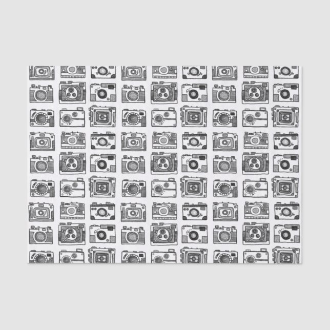 Papel De Seda Câmeras (desenhados mão) (Frente )