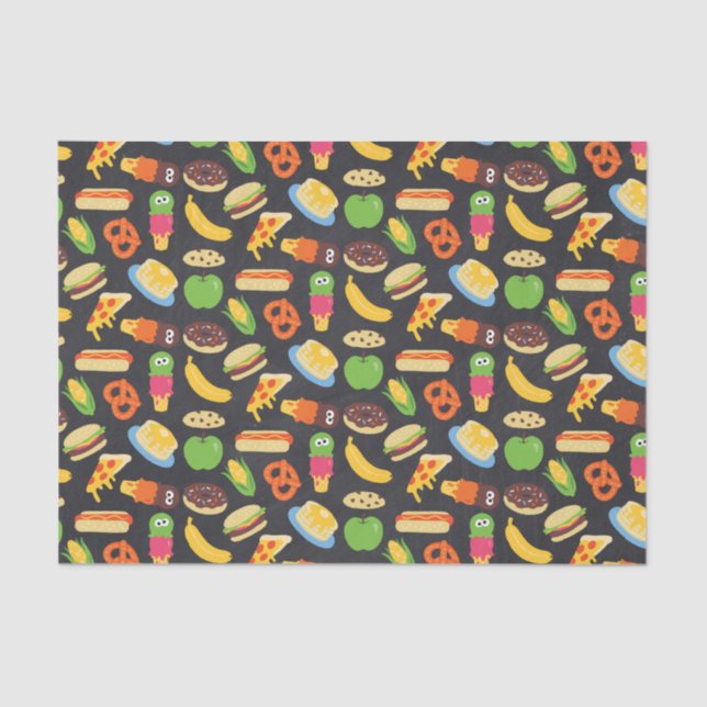 Papel De Seda Caminhão de Foodie Chalkboard Monster Cookie (Frente )