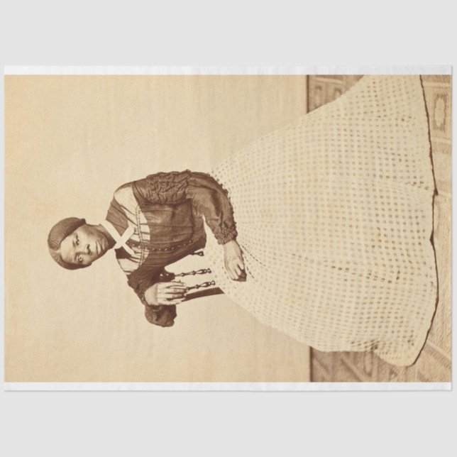 Papel De Seda Caminho de Ferro Subterrâneo Harriet Tubman (Frente )