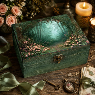 Papel De Seda Caminho de Pedra Rosa Decoupage Floresta Azul Turv