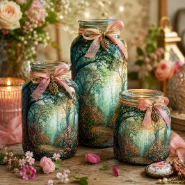 Papel De Seda Caminho Encantado da Floresta Decoupage Azul-acinz