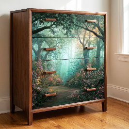 Papel De Seda Caminho Encantado da Floresta Decoupage Azul-acinz