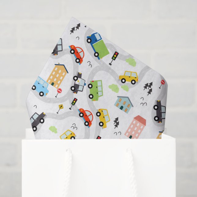 Papel De Seda Caminhões de Automóveis de Desacoplamento (Sacola de presentes)