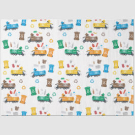 Papel De Seda Caminhões e Caixas de lixo de Reciclagens colorido
