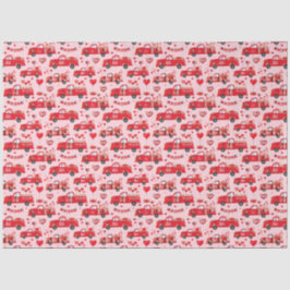 Papel De Seda Caminhões namorados a rosa