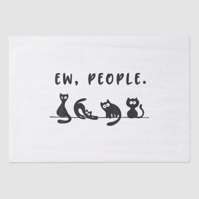 Papel De Seda Camisa-gato-preto, mulheres engraçadas, novo gato- (Frente )