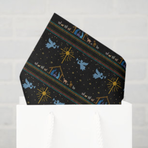 Papel De Seda Camisola feia feita malha do Natal da natividade