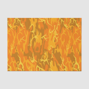Papel De Seda Camo alaranjado
